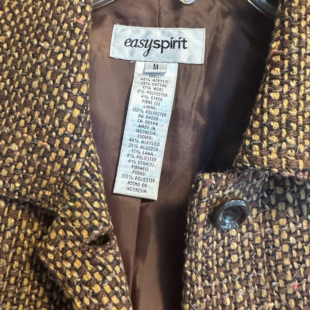 Easy Spirit Brown Tweed Blazer